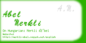 abel merkli business card